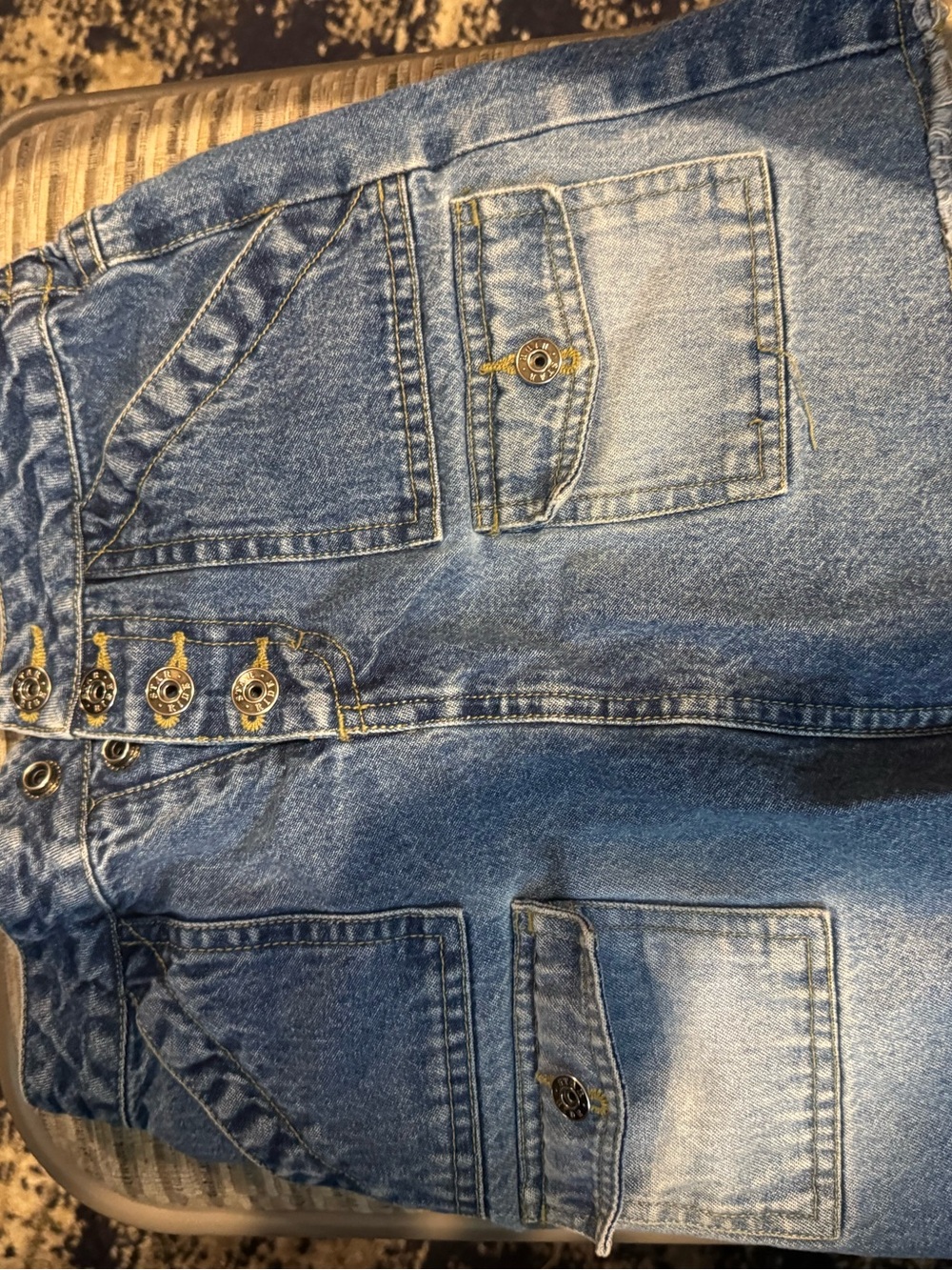 Star Ride  denim-look skirt  with elastic waistband - blue size 6X